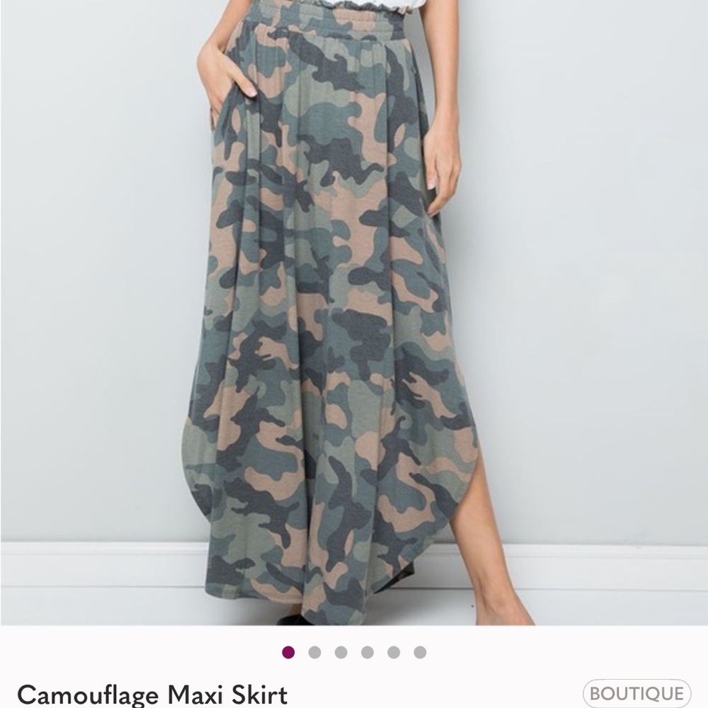 Camouflage Maxi Skirt